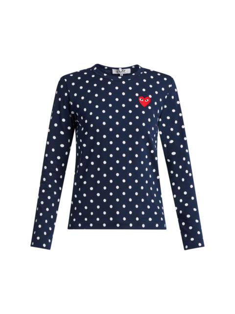 polka dot heart logo T-shirt