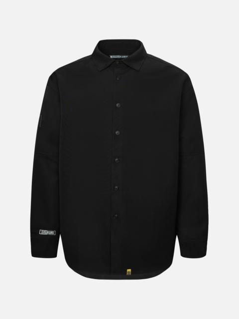 Kamon Embossed with Logo Print Regular Fit Shirt