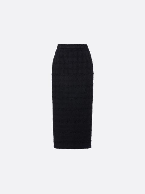 CHECK TWEED BOUCLÉ MIDI SKIRT