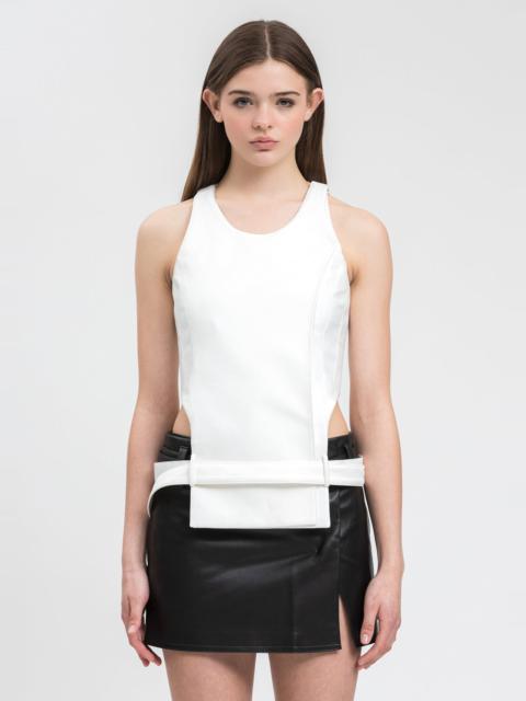White Waist Cut Out Top