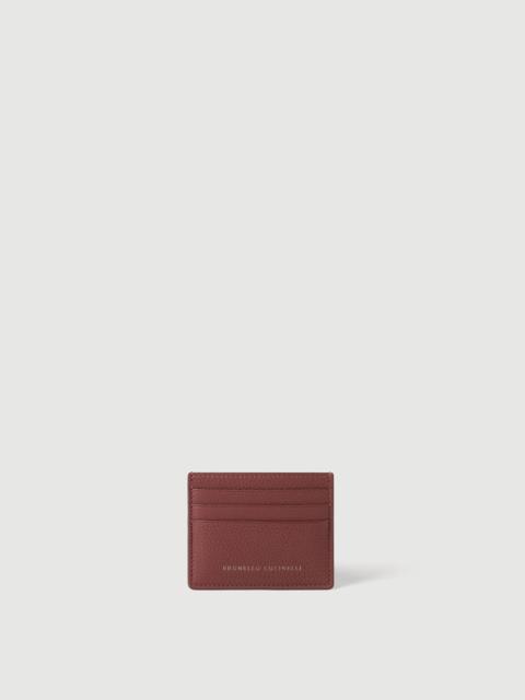 Grained calfskin card case