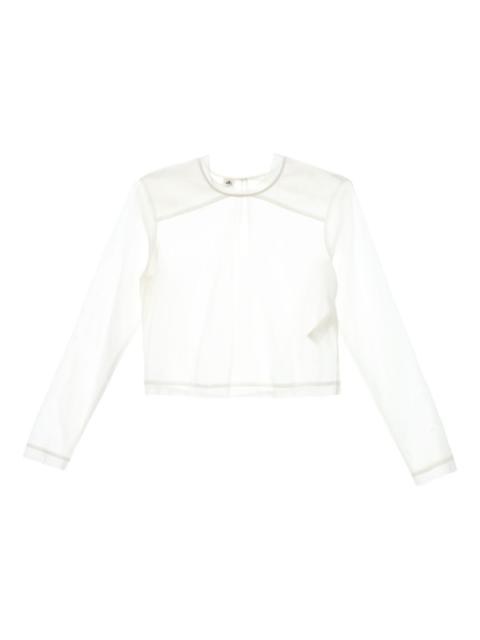 Sage long-sleeve blouse