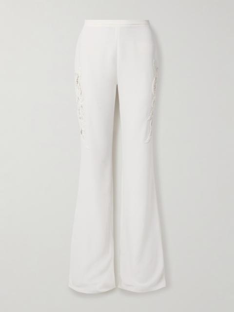 Embellished Cady Flared Pants