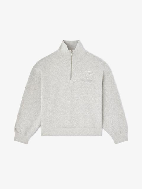 GREY HALF ZIP SWEATSHIRT
