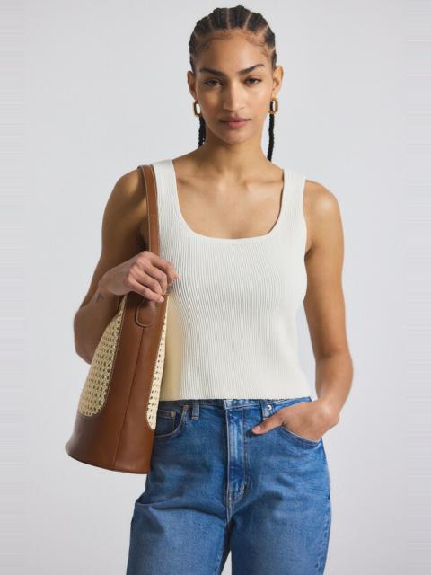 SAIN RIB KNIT SWEATER TANK