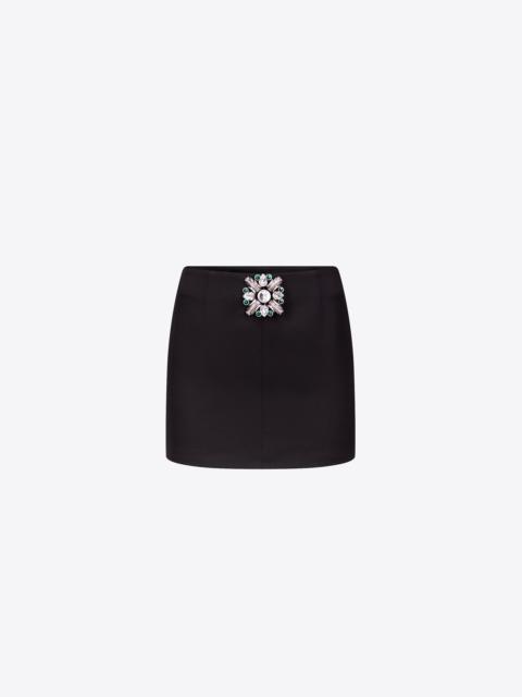 CRYSTAL BROOCH MINI SKIRT