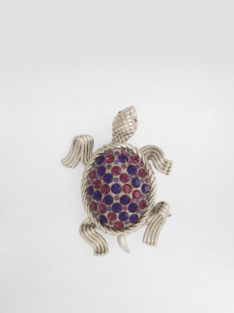 Sartoria turtle-shaped brooch