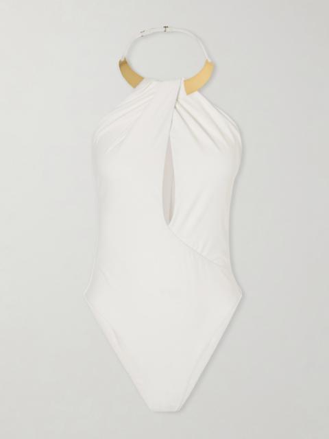 Bindi Embellished Cutout Swimsuit