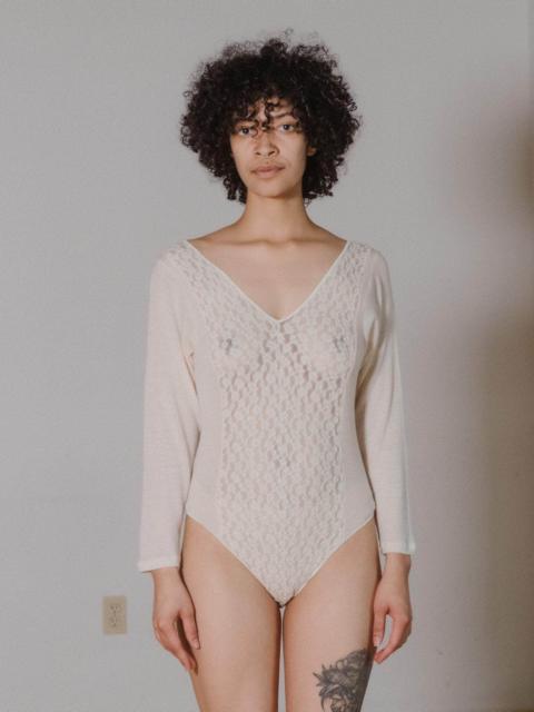 Crescent Long Sleeve Body - Organic Cotton Lace