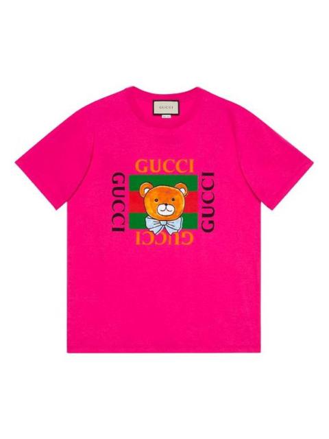 Kai x Gucci Crossover SS21 Loose Round Neck Short Sleeve Purple Red 548334-XJDJI-5251