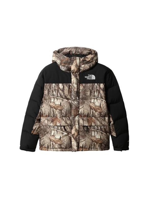 The North Face Himalayan Goose Down 550 Fill Jacket Kelp Tan Forest Floor Print
