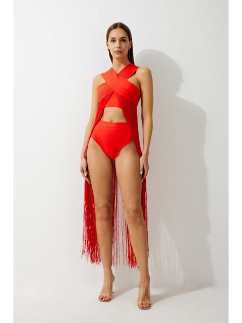 High Waisted Bandage Bikini Bottoms