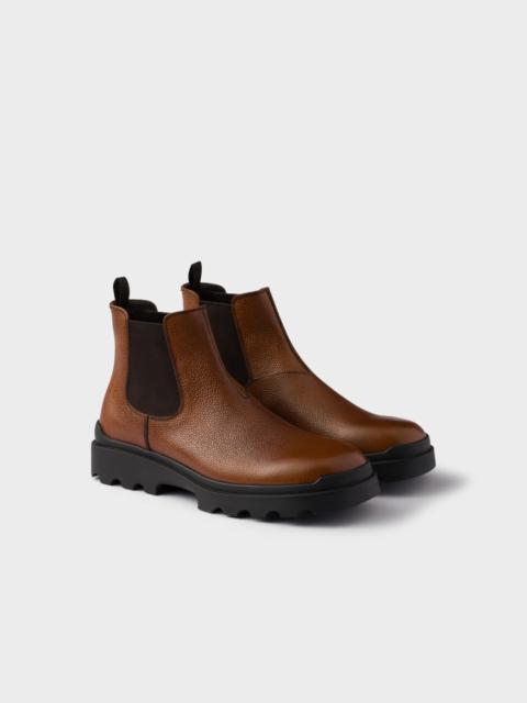 Stamped leather Chelsea boots
