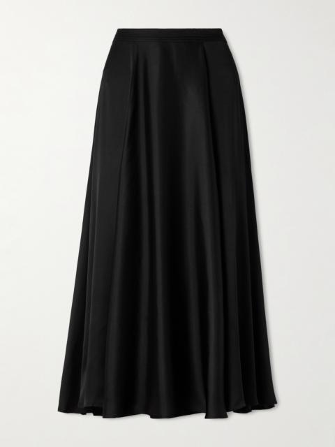 Christina Silk-blend Satin Midi Skirt