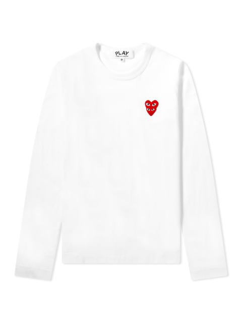 Comme des Garcons Play Women's Long Sleeve Overlapping Tee