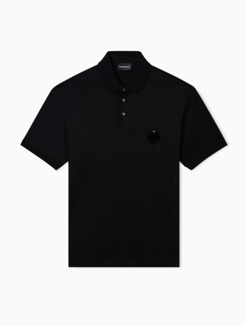 LUNAR NEW YEAR LYOCELL-BLEND JERSEY POLO SHIRT WITH PATCH
