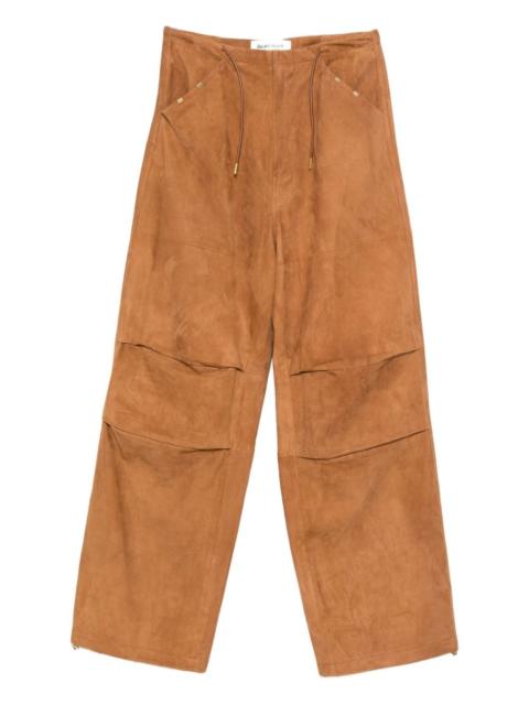 suede palazzo trousers