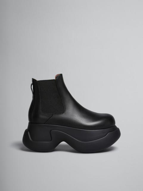BLACK LEATHER ARAS 23 CHELSEA BOOT