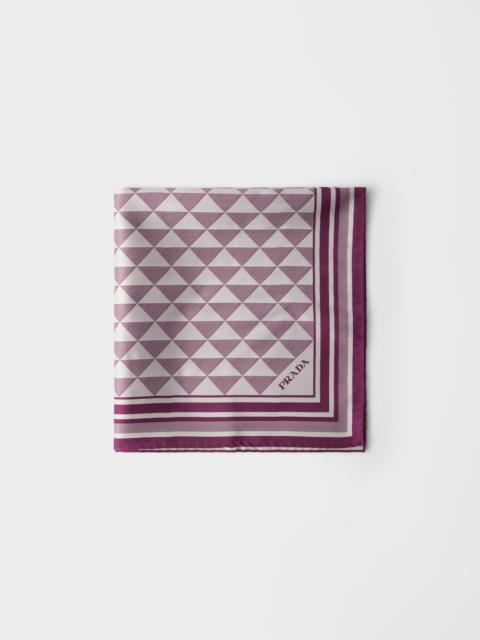 Printed silk scarf 55x55