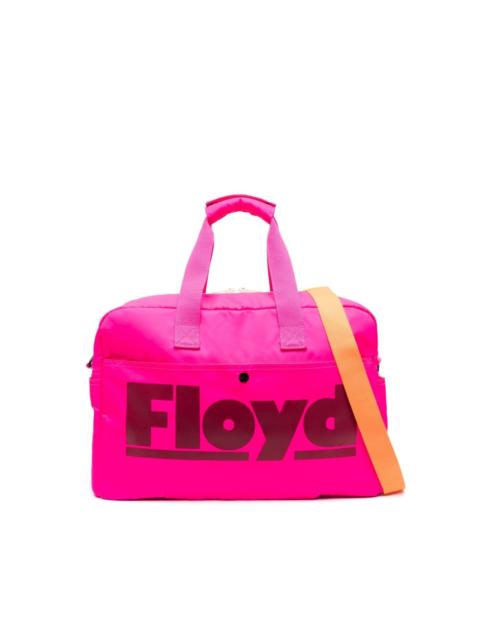 logo-print zipped holdall