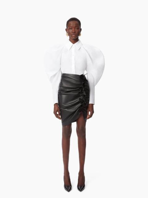 DRAPED SKIRT IN NAPPA LEATHER