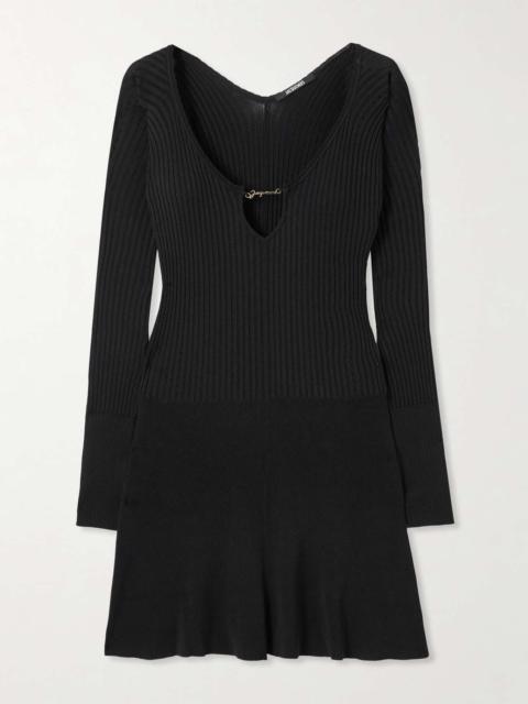 La Mini Robe Pralù ribbed-knit mini dress
