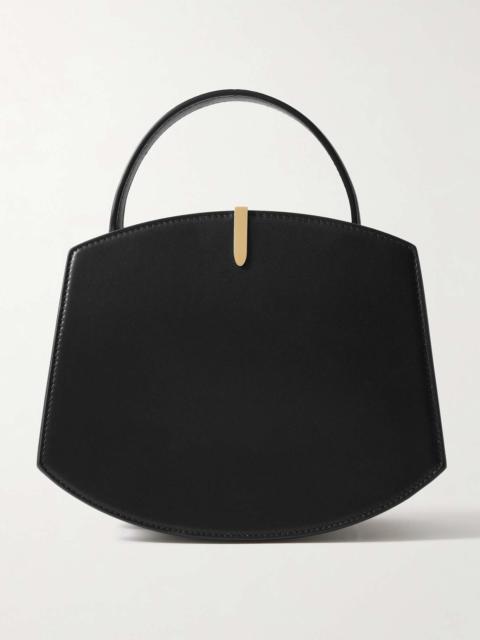 Florence mini embellished leather tote Black