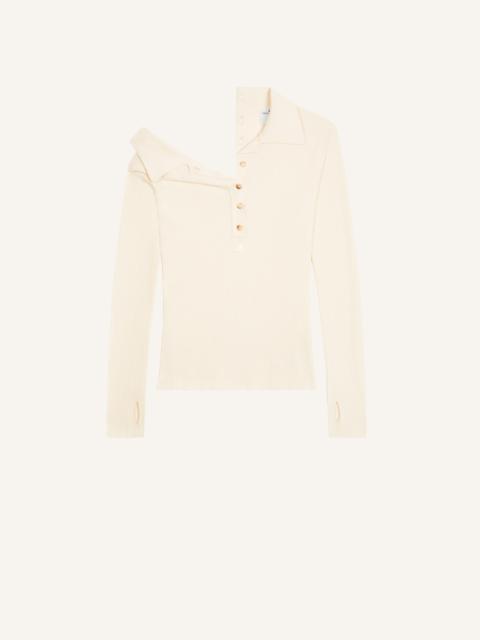 MULTI-BUTTONS LIGHT WOOL POLO