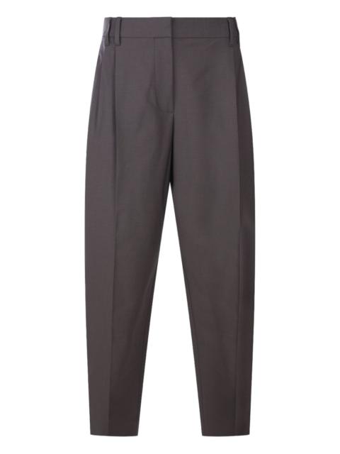 pleat-detail trousers
