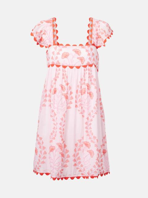 Printed cotton minidress