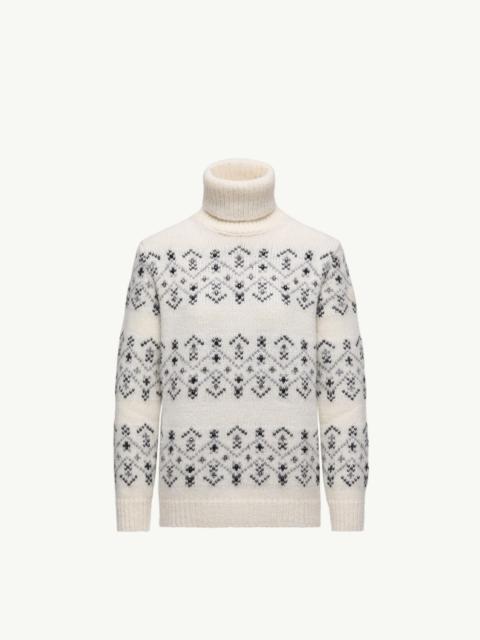 Crystal-Embroidered Alpaca & Wool Blend Turtleneck Sweater