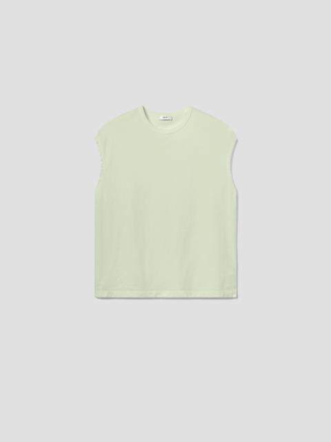 LEONARD SLEEVELESS TEE IN MINT CREAM