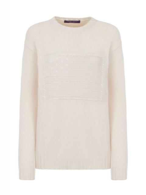 Flag Cashmere Crewneck Sweater