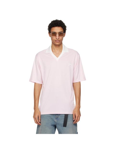 Pink Oversized Sports Polo