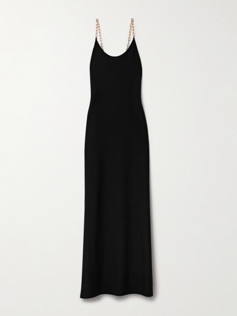 Adeona Embellished Silk Maxi Dress