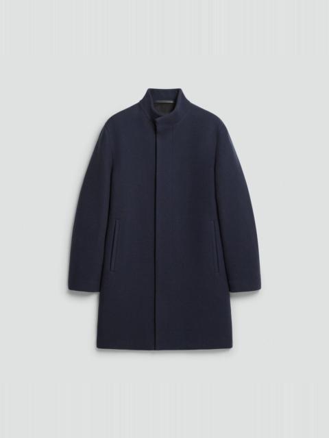 Belvin Coat in Textured Wool-Blend Melton