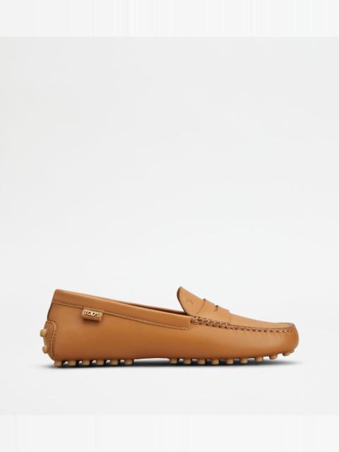 GOMMINO DRIVING SHOES IN LEATHER - BROWN