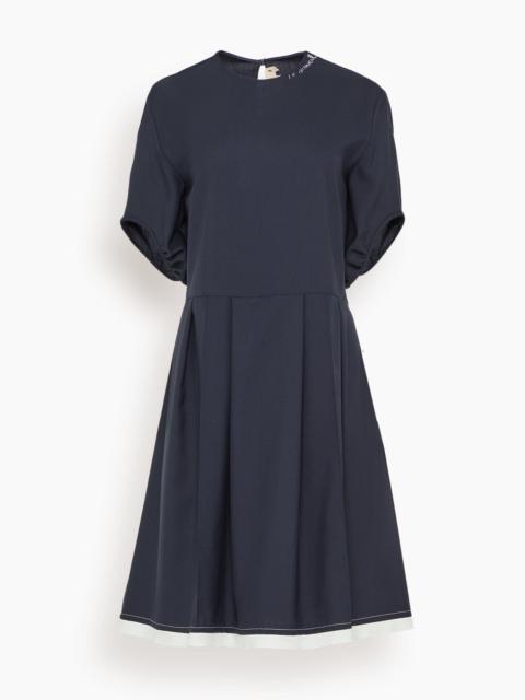 Short Sleeve Dress in Blue/Black