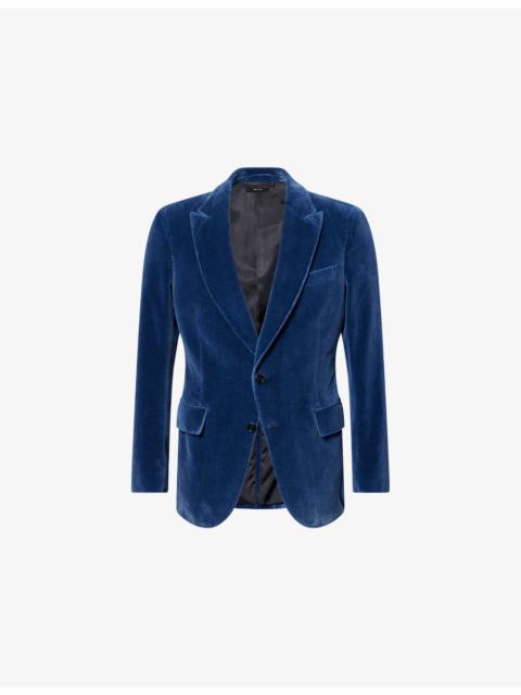 Single-Breasted Cotton-Velvet Evening Jacket