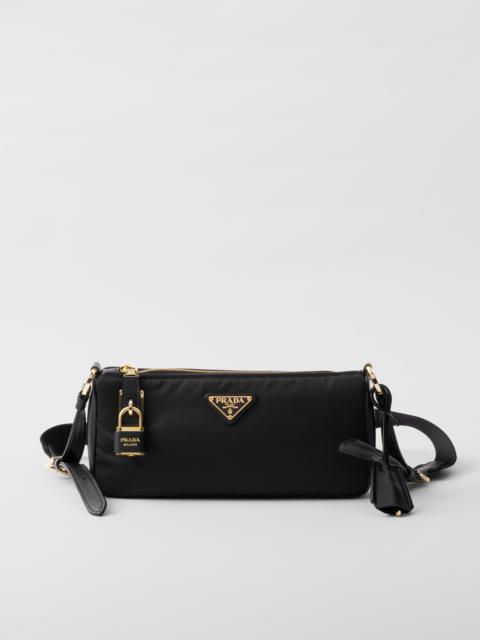 Small Re-Nylon and leather shoulder bag