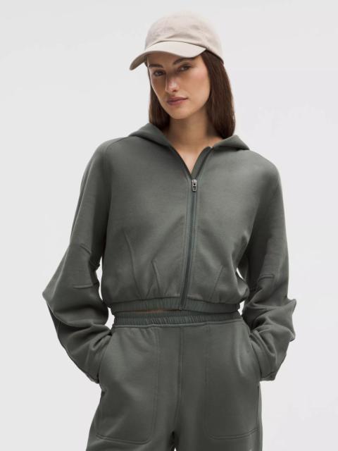 Loungeful Relaxed-Fit Full-Zip Cropped Hoodie