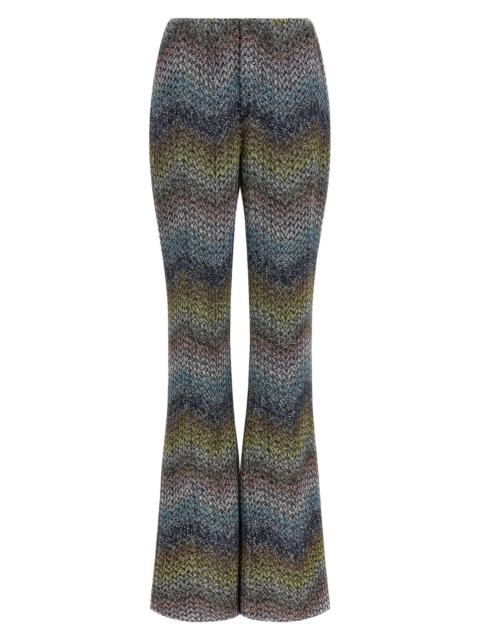 Lamé viscose pants