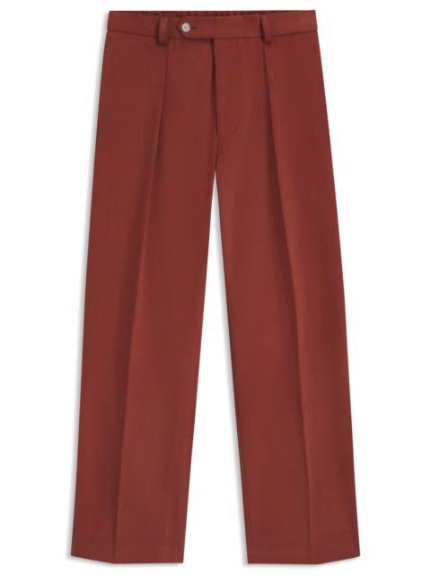 BECKHAM X BOSS MICRO-PATTERNED TROUSERS IN COTTON