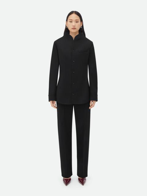 Light Wool Funnel Neck Shirt