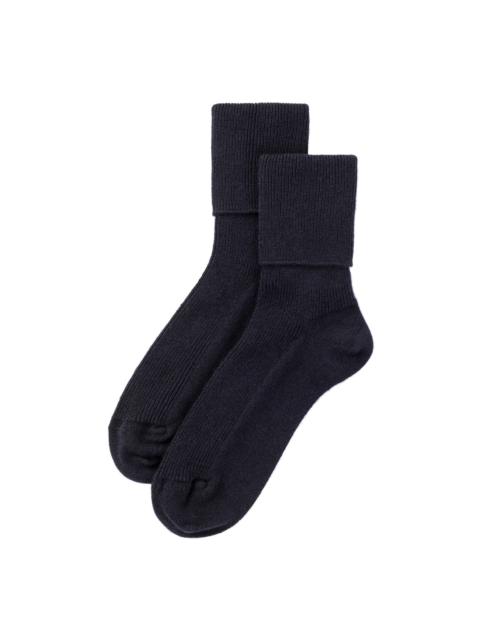 Women's Navy Cashmere Socks