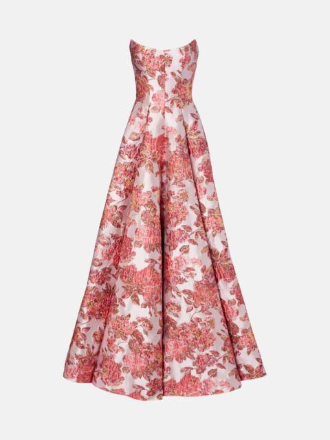 Laila floral brocade gown