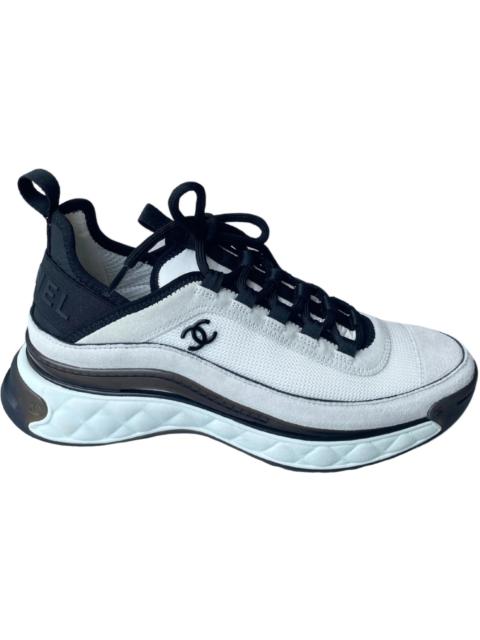 Chanel Suede Trainer White Black Suede (Women's)