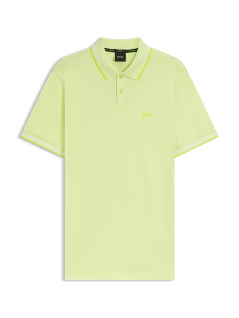 STRETCH-COTTON SLIM-FIT POLO SHIRT WITH BRANDING