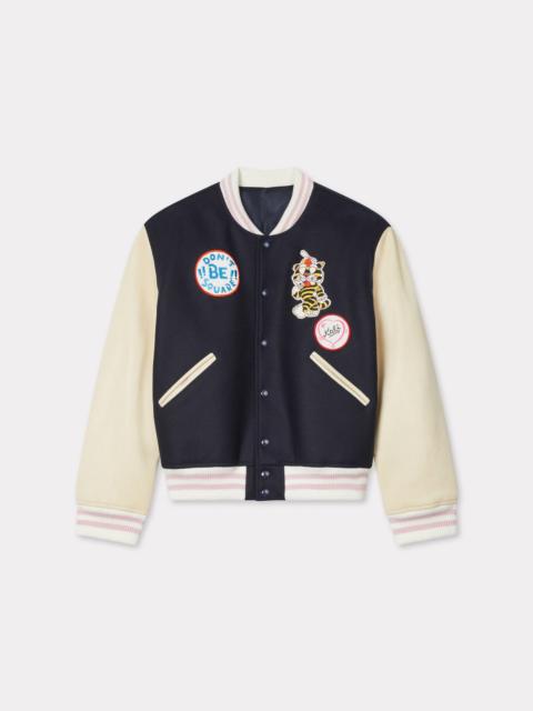 'KENZO Badges' oversized varsity blouson in wool