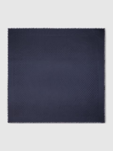 GG silk wool lamé shawl